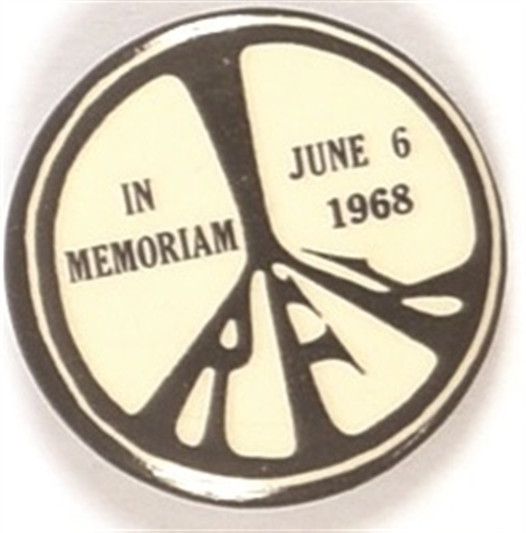 RFK Peace Sign Memorial Pin
