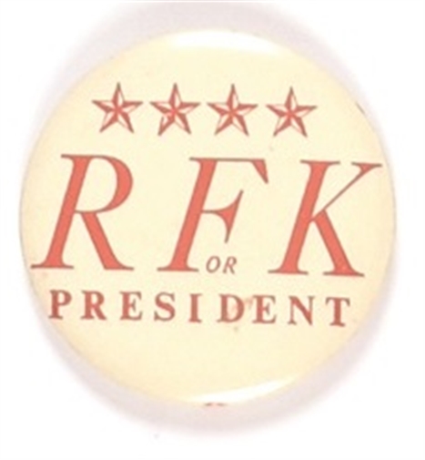 RFK for President Four Stars Pin