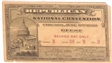 Harding 1920 Convention Ticket