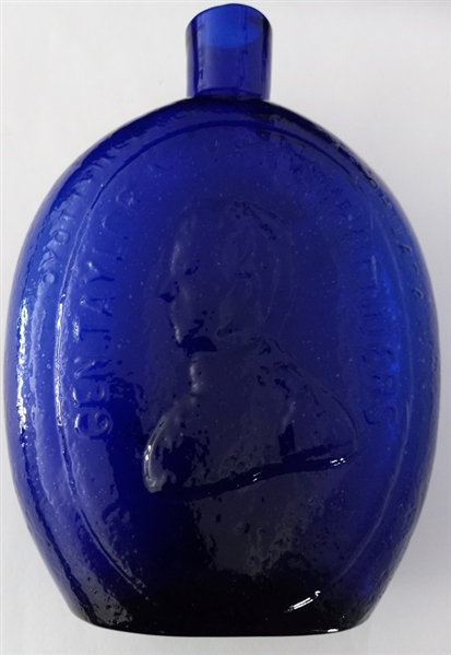 Rare Taylor, Washington Cobalt Blue Flask