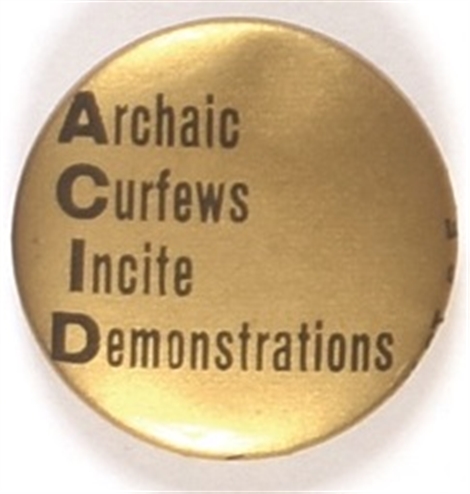 ACID 1960s Protest Pin