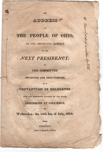 Jackson 1824 Ohio Pamphlet