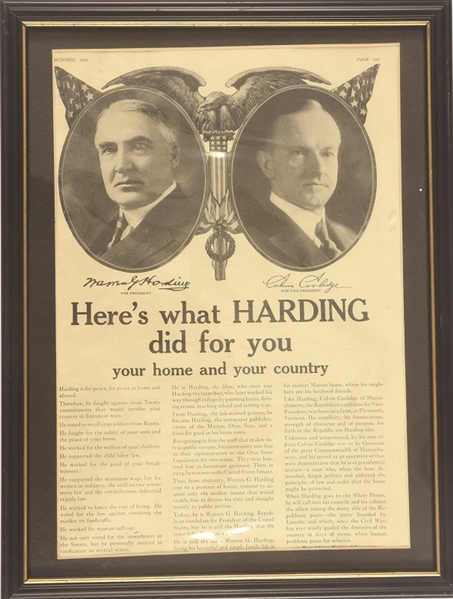 What Harding Did for You