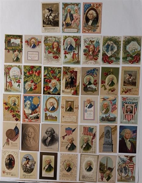 Lot of 38 George Washington Postcards
