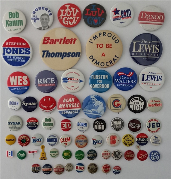 Oklahoma Group of 65 Campaign Pins