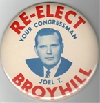 Re-Elect Joel T. Broyhill Virginia 6-Inch Celluloid