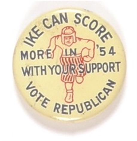 Ike Can Score Football Pin
