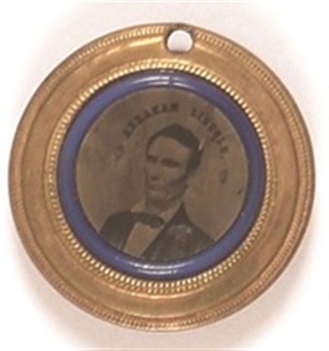 Lincoln, Hamlin Ferrotype With Blue Border