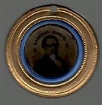 Lincoln, Hamlin Ferrotype With Blue Border