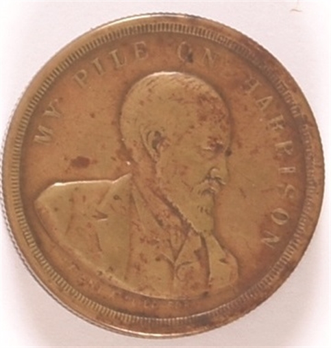 Benjamin Harrison Brass Pillbox
