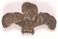 Blaine Brass Feathers Pin