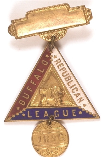 Buffalo Republican League 1896 Badge