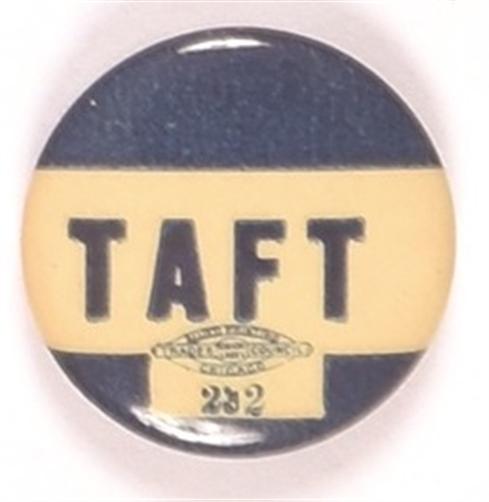 Taft Blue and White Celluloid