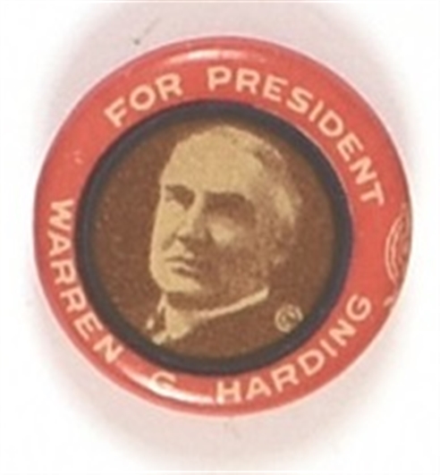 Harding Red Border Celluloid
