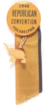 Willkie 1940 Convention Pin, Ribbons