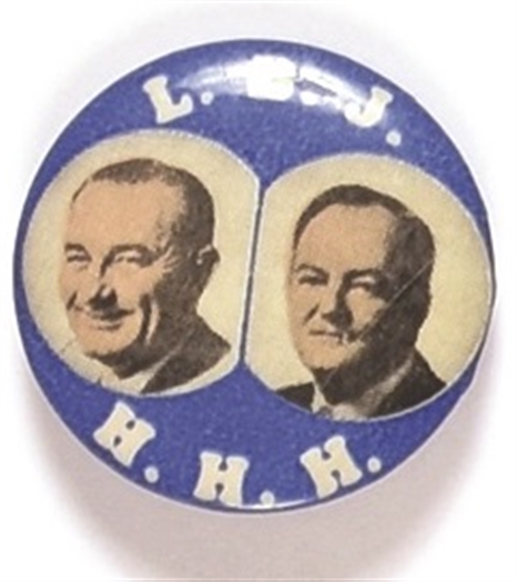 LBJ, HHH Jugate With Color Photos