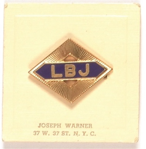 LBJ Lapel Pin and Card
