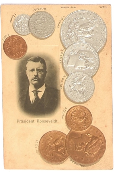 Roosevelt Coins Postcard