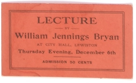 Bryan Maine Lecture Ticket