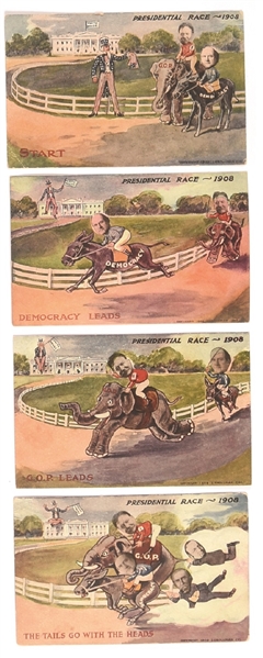 Taft and Bryan Presidential Race Postcards