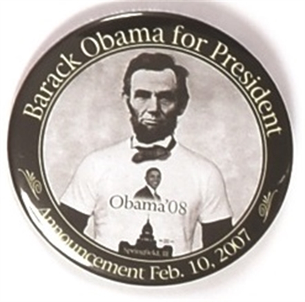 Obama for President Announcement Pin