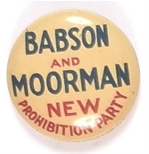 Babson and Moorman New Prohibition Party