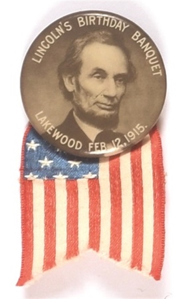 Lincolns Birthday Banquet 1915 Celluloid