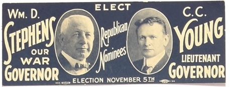 Stephens and King California War Governor Card