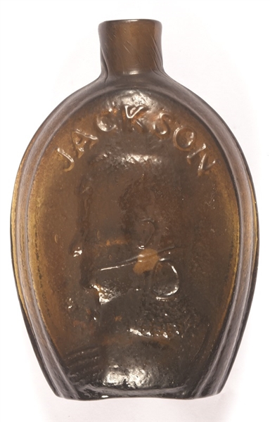 Jackson, Washington Glass Flask