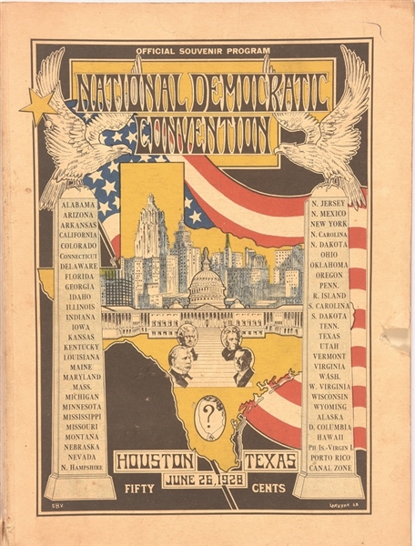 Al Smith 1928 Democratic Convention Program