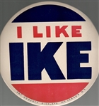 I Like Ike Red. White and Blue 9-Inch Celluloid