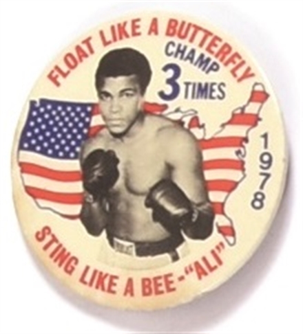 Ali Sting Like A Bee Three-Time Champ