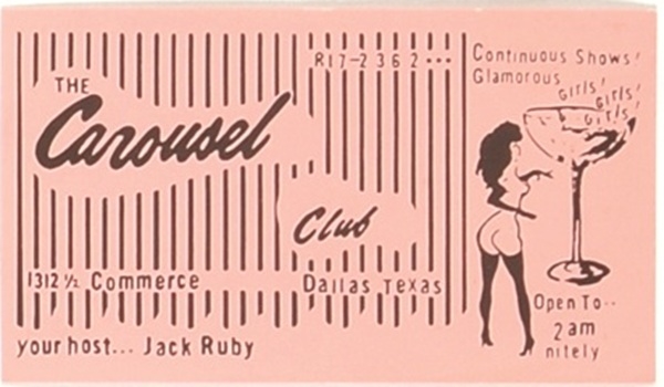 Jack Ruby Carousel Club Business Card