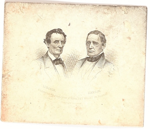 Lincoln, Hamlin Engraving