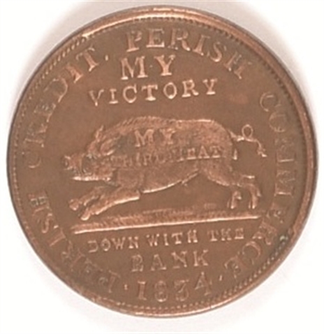Anti Jackson 1834 Hard Times Token