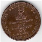 Anti Jackson 1834 Hard Times Token