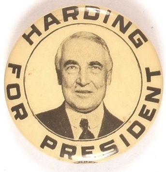 Harding for President Rare "Smiling" Celluloid