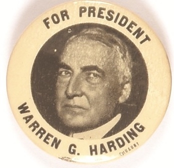 Harding for President Unusual Photo Celluloid