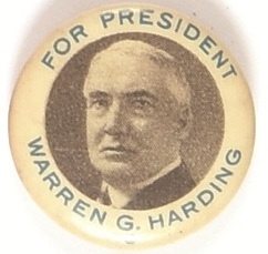 Harding for President White Border