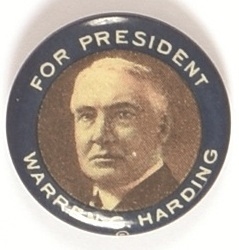 Harding for President Blue Border