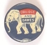 Coolidge and Dawes GOP Elephant