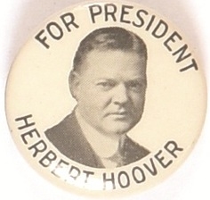 Hoover for President Picture Pin