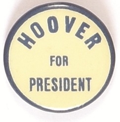 Hoover For President Blue, White Celluloid