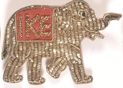 Ike Embroidered Elephant Pin