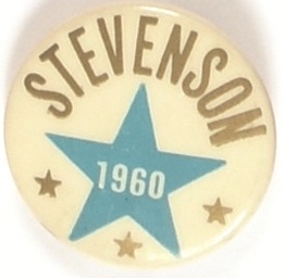 Adlai Stevenson 1960 Blue Star Pin