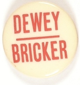 Dewey and Bricker 1944 Celluloid