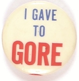 I Gave to Gore Early Tennessee Pin