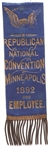 1892 Republican Convention Employee Ribbon