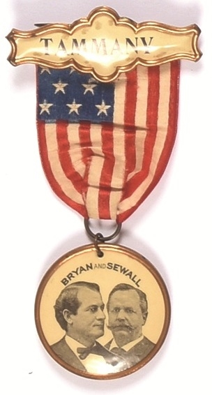 Bryan, Sewall Tammany Hall Badge