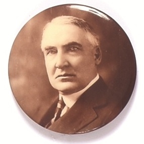 Harding Large Sepia Celluloid